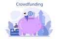 Crowdfunding concept. Financial support of new business Royalty Free Stock Photo
