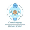 Crowdfunding concept icon