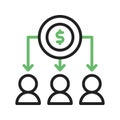 Crowdfunding icon vector image.