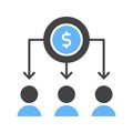 Crowdfunding icon vector image.