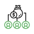 Crowdfunding icon vector image.