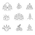 Crowdfunding icons