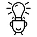 Crowdfunding idea icon, outline style