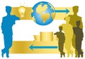 Crowdfunding, illustration for green sustainable economy