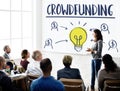 Crowdfunding Money Business Bulb Graphic Concept Royalty Free Stock Photo