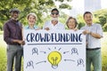 Crowdfunding Money Business Bulb Graphic Concept Royalty Free Stock Photo