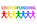 Crowdfunding Paper People Rainbow