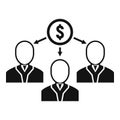 Crowdfunding people network icon, simple style