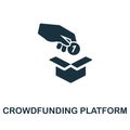 Crowdfunding Platform icon. Simple illustration from fintech industry collection. Creative Crowdfunding Platform icon for web