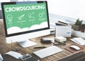 Crowdfunding Startup Business Crowdsourcing Cooperation Graphic