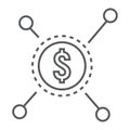 Crowdfunding thin line icon, development business