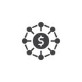 Crowdfunding vector icon