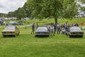 Crowds adding 3 Ford Escort Cars at the annual Summers Strathmore Vintage Vehicle Motor show.