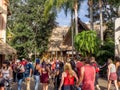 Crowds in Adventureland at Disneyland Park Royalty Free Stock Photo