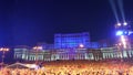 Crowds at concert, Parliament House, Bucharest, Romania Royalty Free Stock Photo