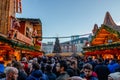 Crowds enjoying the German Christmas market in Birmingham