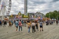 Crowds enjoying their time during Zurich festival in Zurich, Switzerland