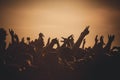 Crowds Enjoying Themselves At Outdoor Music Festival Royalty Free Stock Photo