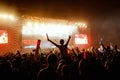 Crowds Enjoying Themselves At Outdoor Music Festival