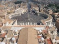 Crowds gathering in St Peters Square, Vatican City, 2 April 2005, The day Pope John Paul II died.