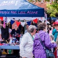 Crowds Of Happy People Celebrating Britsh Queen Elizabeths Platinum Jubilee