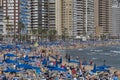 Crowds of Holidaymakers in Benidorm - Spain