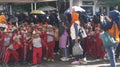 Crowds of kindergartens and adult children are marching into the zoo, taking holiday as well as education