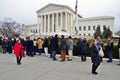 Crowds of mourners and media in front of the Supreme Court building where late Justice Antonin Scalia lays in repose