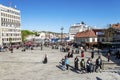 Crowds of Norwegians gather together to celebrate a Constitution day in a city centre main square, Stavanger