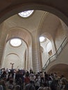 Crowds in Louvre Museum, Paris, France