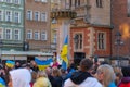 Of people Anti Russian manifestation of Ukrainians against the war in Ukraine