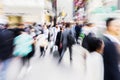 crowds of people crossing the Shibuya crossing in Tokyo, Japan Royalty Free Stock Photo