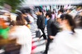 crowds of people crossing the Shibuya crossing in Tokyo, Japan Royalty Free Stock Photo