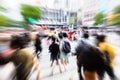 crowds of people crossing the Shibuya crossing in Tokyo, Japan Royalty Free Stock Photo