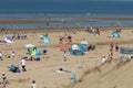Crowds of people flock to Formby Beach, Liverpool during the current summer heatwave