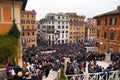 Crowds in Piazza Spagna,Rome Royalty Free Stock Photo
