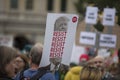 Crowds of protesters in London demonstrate against President Trump's visit