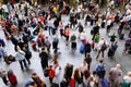 Crowds Of Rail Commuters Royalty Free Stock Photo