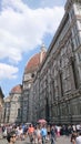 Crowds at Santa Maria del Fiore cathedral in Florence, Italy Royalty Free Stock Photo