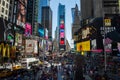 Crowds at Time Square in Manhattan