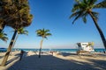 Crowds of tourists on Fort Lauderdale Beach FL