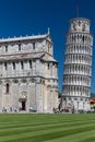 Crowds of tourists visiting the Leaning Tower of Pisa, Tuscany, Italy