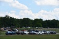 Crowds and traffic at the Wild Safari Drive-Thru Adventure at Six Flags Great Adventure in Jackson Township, New Jersey