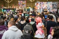 Crowds of visitors at Toronto Comicon event. Royalty Free Stock Photo