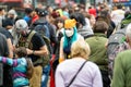 Crowds of visitors at Toronto Comicon event. Royalty Free Stock Photo