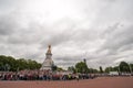 Crowds waiting for the Changing of the Guard in Buckingham Palace Royalty Free Stock Photo