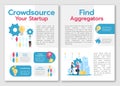 Crowdsource your startup brochure template Royalty Free Stock Photo