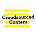 CROWDSOURCED CONTENT stamp on white Royalty Free Stock Photo