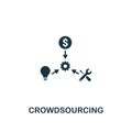 Crowdsourcing icon. Creative element design from content icons collection. Pixel perfect Crowdsourcing icon for web design, apps,