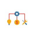 Crowdsourcing icon. Simple flat element from content collection. Creative crowdsourcing icon for templates, software and apps